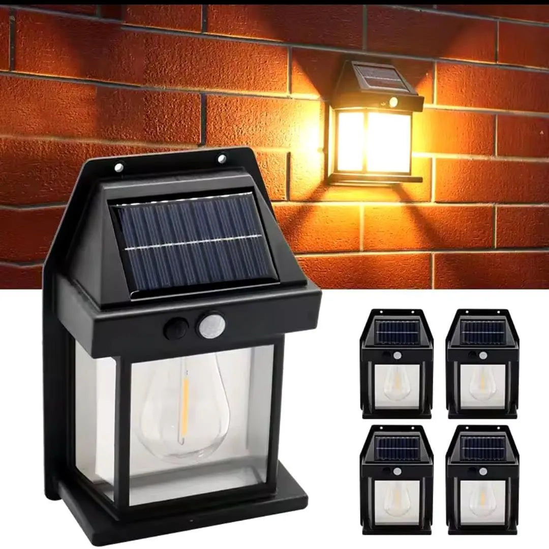 Solar Charge Motion Sensor Solar Waterproof Wall Lamp