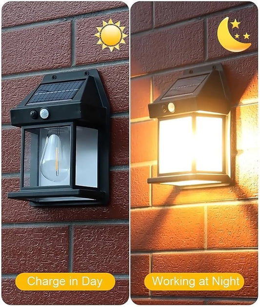 Solar Charge Motion Sensor Solar Waterproof Wall Lamp