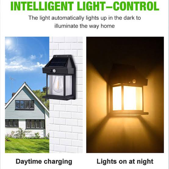 Solar Charge Motion Sensor Solar Waterproof Wall Lamp